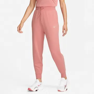 Nike Dri-FIT One Women’s High-Waisted French Terry Joggers – Red Stardust/White