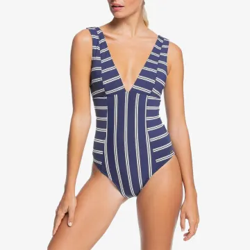 Roxy Women’s Moonlight Splash One Piece Swimsuit – Dark Blue