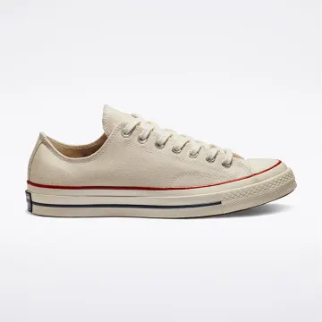 Converse Women’s Chuck 70 Ox Canvas Shoes – Parchment/Garnet/Egret