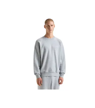 SWEATSHIRT CREW ATHL. LOGO GRIGIO GRATTACIELO MELANGE