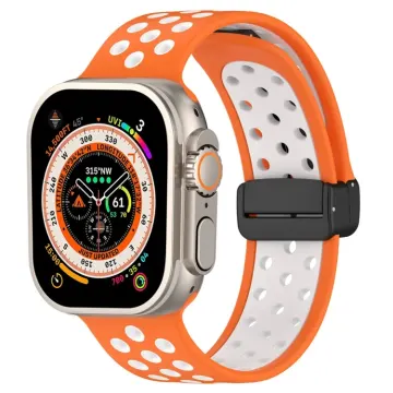 Premium Pro Band for Apple Watch 42/44/45/46/49mm – Portokalli / Bardhë