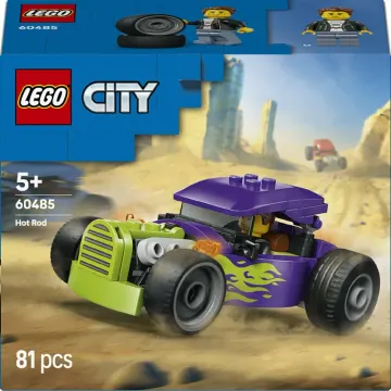 Set LEGO City Hot Rod 60485, 81 copë, 5+, vjollcë/jeshile neon