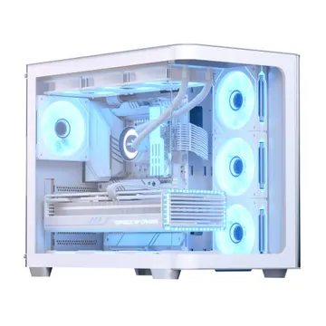 Kasë Kompjuteri - AeroCool Geh Midi P500C-G-WT-V1 o.N. Full Tempered Glass (White)