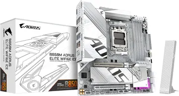 Motherboard Gigabyte B850 AORUS ELITE WF7 ICE ATX (Socket AM5, AMD Ryzen 7000/8000/9000 Series, DDR5 8000+ OC)