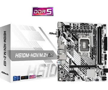 Motherboard ASRock H610M-HDV M2 R2.0 LGA 1700 (Intel 12th 13th 14th Gen) DDR5