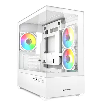 Kasë Kompjuteri - Sharkoon Gehäuse MK6 RGB Micro-ATX e bardhë