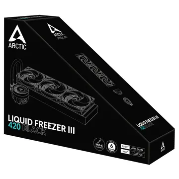 Processor Liquid Cooler Arctic Liquid Freezer III - 420 No RGB (LGA1700 Gen 12 Support) Black