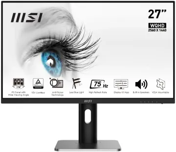 MSI PRO MP273 27″ FHD Monitor Profesional, 75Hz, DP/HDMI, Office & Business Display (Copy)