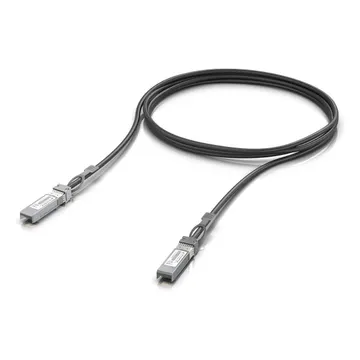 Ubiquiti UACC-DAC-SFP10-3M – Kabllo DAC SFP+, 10 Gbps, SFP+ në SFP+, 3 m – E Zezë