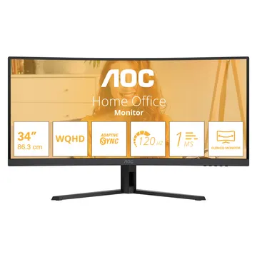 Monitor AOC CU34B3E / 34"/ WQHD VA LED Curved / 120Hz / 1ms / HDMI+DP - Zezë