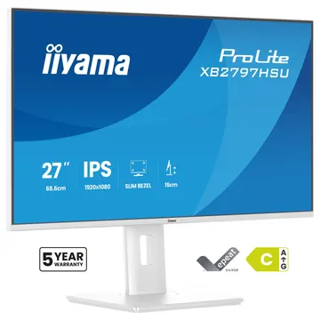 Monitor IIYAMA XB2797HSU-W1 / 27"/ Full HD IPS / LED / 120Hz / 1ms / HDMI+USB+DP - Bardhë