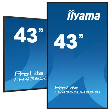 Ekran Prezantues iiyama ProLite LH4365UHSB-B1 / 43"/ 4K Ultra HD IPS / LED / 60 Hz / 8 ms / HDMI+USB+DP - Zezë