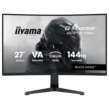 Monitor Gaming iiyama G-Master GC2781HSU-B1 / 27"/ Full HD VA / Curved / 144Hz / 1ms / HDMI+USB+DP - Zezë