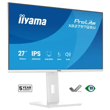 Monitor iiyama ProLite XB2797QSU-W1 / 27"/ Quad HD IPS / LED / 75Hz / 1ms / HDMI+USB+DP - Bardhë
