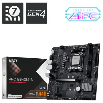 Pllakë Amë AMD AM5 MSI B840M B Pro / DDR5 / mATX / HDMI