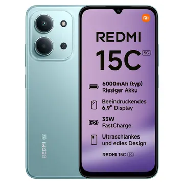 Telefon i mençur Xiaomi Redmi 15C / 5G / Dual Sim / 4GB / 128GB - Gjelbër e hapur