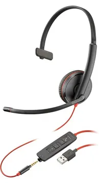 Kufje me kabllo Poly Blackwire 3215 /USB-C + USB-A + 3.5mm / Dynamic EQ / Mikrofon – Zezë