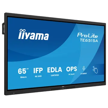 Ekran Interaktiv iiyama TE6515A-B2AG / 64.5"/ 4K Ultra HD VA Touch / 6.5ms / HDMI+USB-C+DP - Zezë