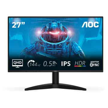 Monitor Gaming AOC Q27B36X / 27"/ Quad HD IPS / LED / 144Hz / 4ms / HDMI+DP - Zezë