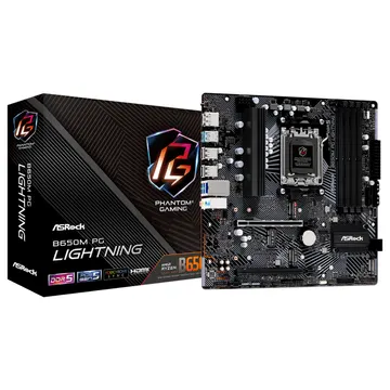 Pllakë Amë AMD AM5 ASRock B650M PG Lightning / mATX / DDR5 / HDMI+DP