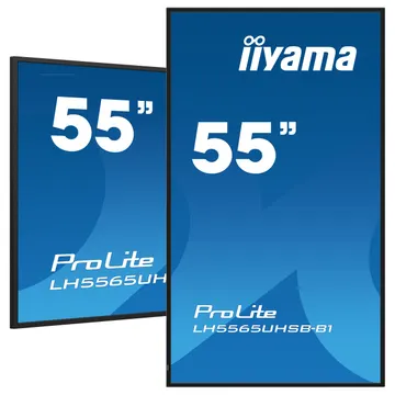 Ekran prezantues iiyama ProLite LH5565UHSB-B1 / 55" / 4K UHD IPS LED / 60 Hz / 8 ms / HDMI + DsiplayPort + USB - Zezë