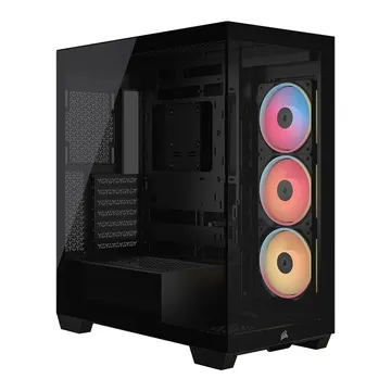 Kasë Midi CORSAIR 3500X LXR LINK (Tempered Glass) – Zezë