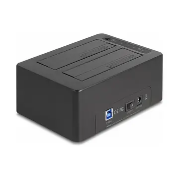 HDD Docking USB për 2 x SATA HDD/SSD me Funksion Klonimi, Lexues Kartash dhe Port USB Shtesë
