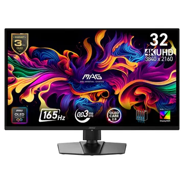 Monitor Gaming MSI MAG 322UP QD-OLED E16 / 31.5"/ 4K Ultra HD QD-OLED OLED / 165Hz / 0.03ms / USB-C+HDMI+DP - Zezë