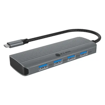 Docking Station ICY BOX IB‑DK4022a‑CPD / 1xUSB‑C / 4xUSB-A / 1xHDMI - Argjend