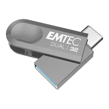 USB Flash Drive EMTEC D280 Dual / 32GB / USB Type-A + USB Type-C / USB 3.2 Gen 1 - Argjend