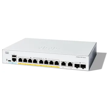 Cisco Catalyst C1200-8P-E-2G 8-Port Gigabit PoE+ Managed Switch me 2x SFP Uplink 67W SMB Network Switch