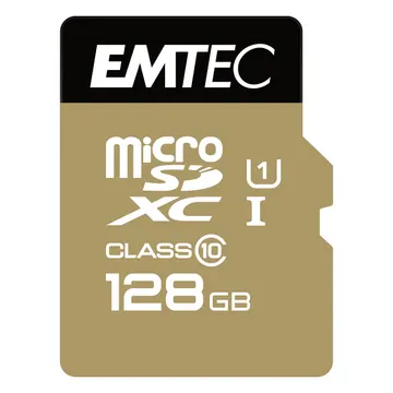 Kartë Memorie SD CARD Emtec m128GB UHS-I U1 EliteGold + Adapter