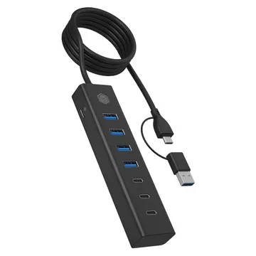 HUB ICY BOX IB-HUB1737-C3 / USB-C + USB-A / 7-Port