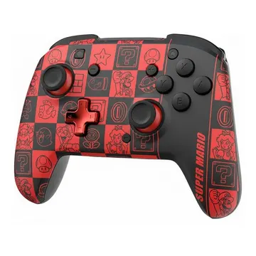Kontroller Nintendo PDP Rematch Super Icons Wireless Glow‑in‑Dark Switch - Zezë / Kuqe