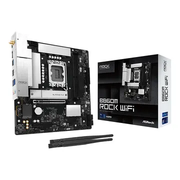 Pllakë Amë Intel ASRock B860M Rock WiFi / Chipset B860 / Socket 1851 / mATX / DDR5 / HDMI+DP