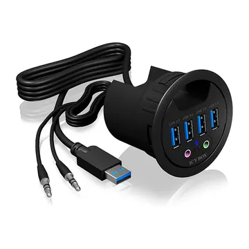 HUB ICY BOX USB 3.0 4x USB Type-A / Audio In/Out / Desktop
