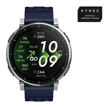 Orë e mençur Amazfit Active 3 Premium / HYROX Mode / 45mm – Blu e Errët
