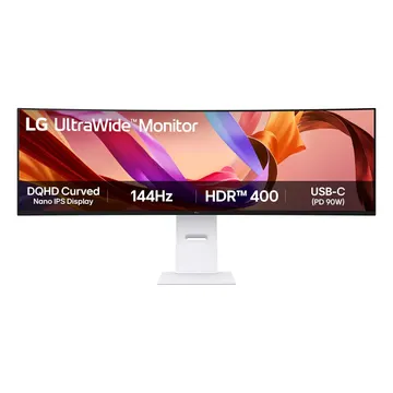 Monitor Gaming LG 49U950A-W / 44.5" / Wide Quad HD OLED / Curved / 240 Hz / 0.03 ms / HDMI+USB+DP+HDCP - Zezë