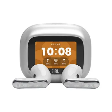 Kufje pa kabllo JBL Live Flex 4 / Bluetooth 6.0 / True Wireless / Noise Cancelling / 50 orë / Smart Charging Case – Argjendtë