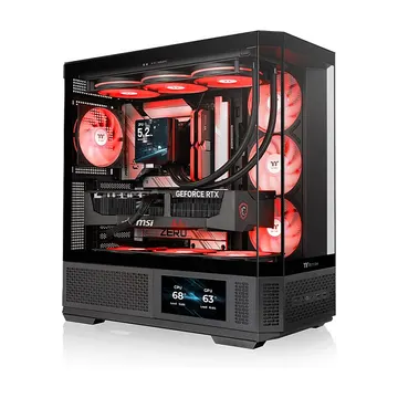Kasë Midi Tower Thermaltake / View 370 TG ARGB - Zezë