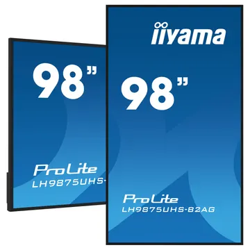 Ekran Prezantues IIYAMA LH9875UHS-B2AG / 97.5" / 4K Ultra HD IPS / LED / 60 Hz / 8 ms / HDMI+USB+DVI+DP+VGA - Zezë