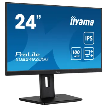 61cm/24" (2560x1440) iiyama ProLite XUB2492QSU-B1 16:9 WQHD IPS 0.5ms 100Hz HDMI DP USB Speaker Pivot Black