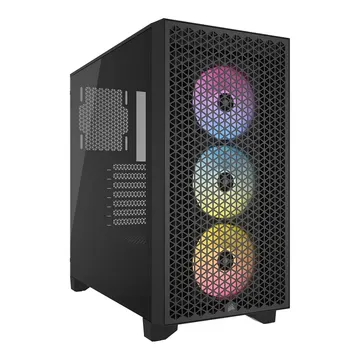 Kasë Corsair 3000D RGB Tempered Glass Mid Tower / (CC-9011255-WW) – Zezë
