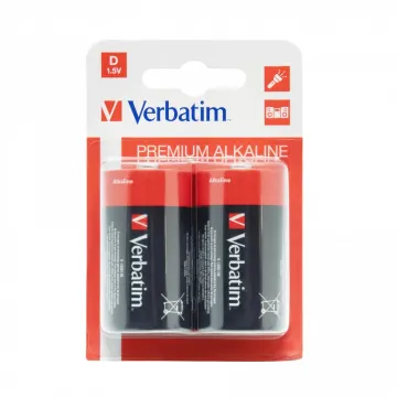 Bateri Verbatim Premium Alkaline 1.5 V, D 49923