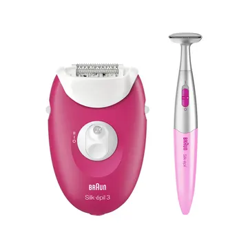 DEPILATOR BRAUN SE 3420 + BIKINI TRIMER RED LEG