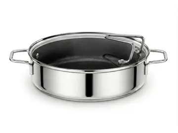 Tavë Rrumbullake me Kapak 28 cm Delimano Classic Stainless Steel